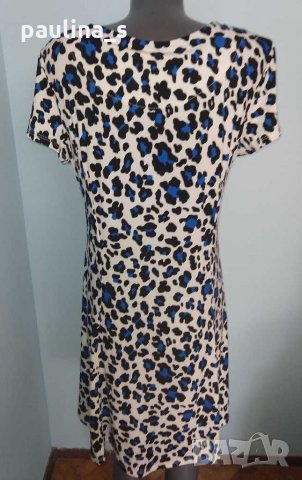 Еластична брандова рокля в леопардов принт "Pescara" Italy / унисайз , снимка 7 - Рокли - 30235408
