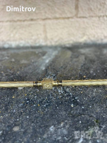 Винтидж холна маса с мраморен плот и месингови крака, снимка 6 - Маси - 53958519