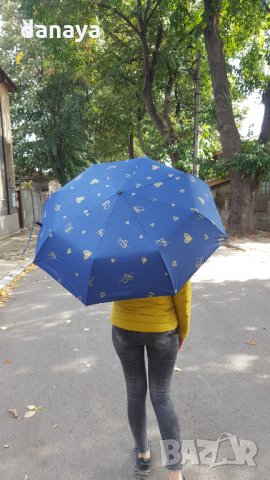 2432 Сгъваем автоматичен чадър на сърца, с UV защита, снимка 9 - Други - 34240813