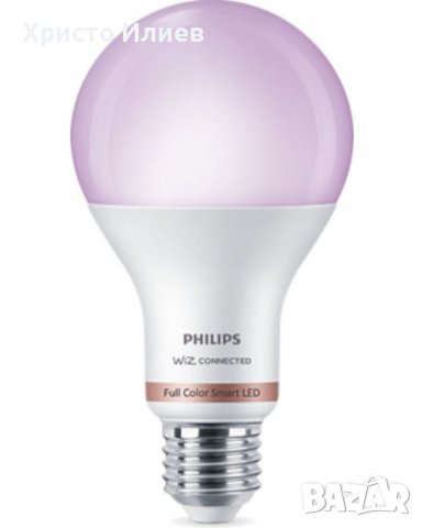Смарт LED Kрушка Philips WIZ Димируема RGB Е27 100W 2200-6500К, снимка 2 - Крушки - 40181638