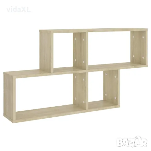 vidaXL Стенен рафт, дъб сонома, 100x18x53 см, инженерно дърво