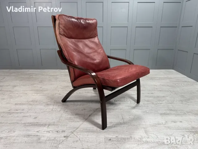 Датско кожено кресло Stouby Д1124, снимка 11 - Дивани и мека мебел - 55980124
