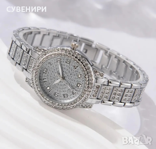 Дамски часовник с пръстен,2 гривни , обеци и колие , снимка 4 - Дамски - 44619343