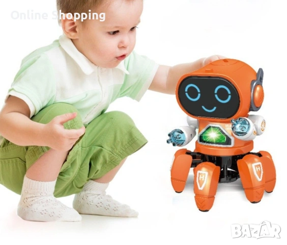 Танцуващ мини робот с LED светлини, снимка 14 - Електрически играчки - 53287144