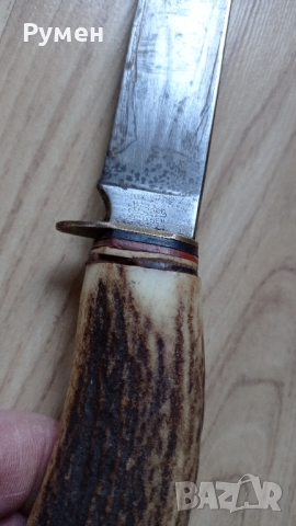 Стар нож Solingen Widdes с дръжка от рог, снимка 8 - Колекции - 44684215
