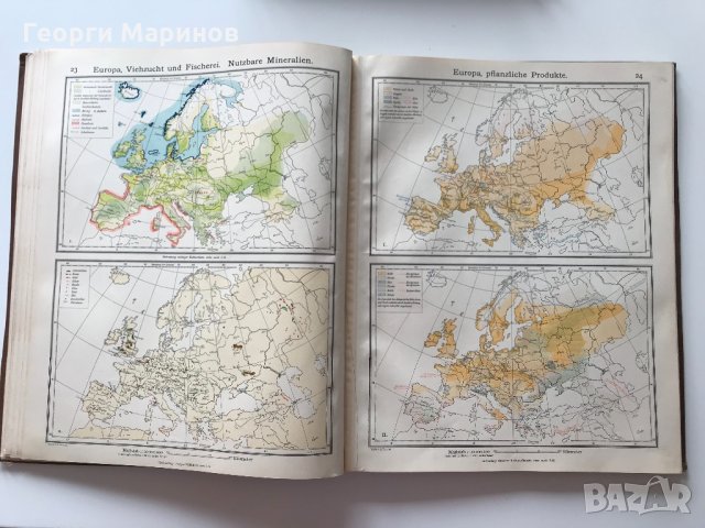 Атлас на света, география на търговията, 1907 г., Германия, снимка 7 - Антикварни и старинни предмети - 31293966