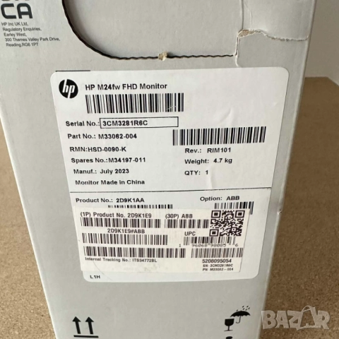 Монитор HP M24fw 23.8″ FHD IPS/75Hz/300Nit/1000:1/FreeSync, снимка 9 - Монитори - 52500016