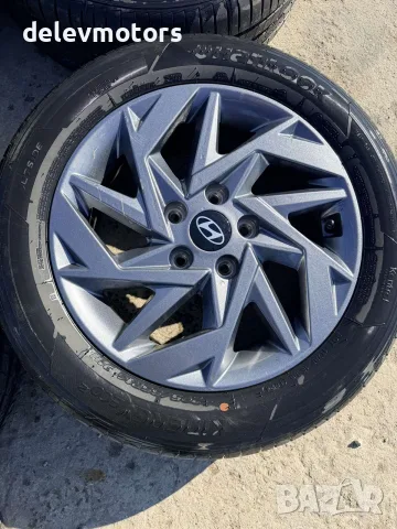 Джанти алуминиеви 5x114.3 16 цола 6.5J, ET46 с гуми 205/55/16 от Hyundai Elantra 7, 1.6 MPI, снимка 5 - Части - 56240314