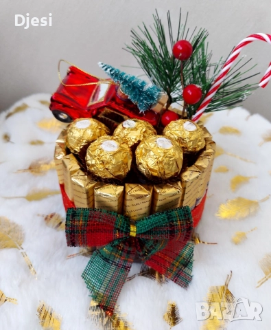 Коледни аранжировки с бонбони, снимка 5 - Коледни подаръци - 52503594