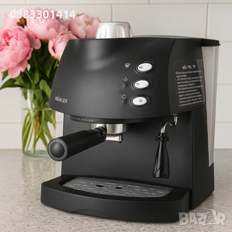 Еспресо машина MUHLER + ПОДАРЪК Луксозен порцеланов сервиз по избор, снимка 5 - Кафемашини - 52358118
