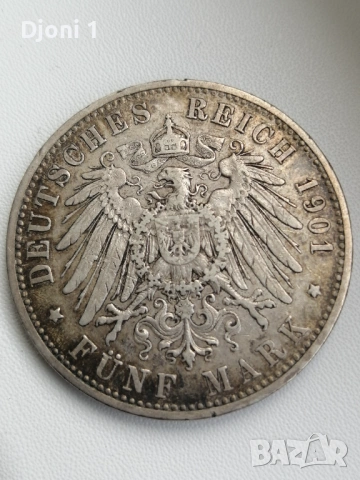 5 Mark Deutsches Reich 1904/1907/1914, снимка 4 - Нумизматика и бонистика - 53272351