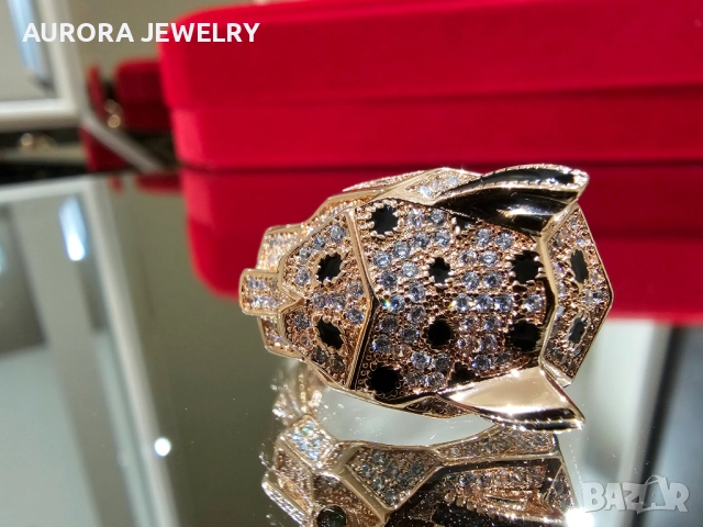 CARTIER Panthere de Cartier Big Rose Gold Diamonds Пръстен, снимка 6 - Пръстени - 52854853