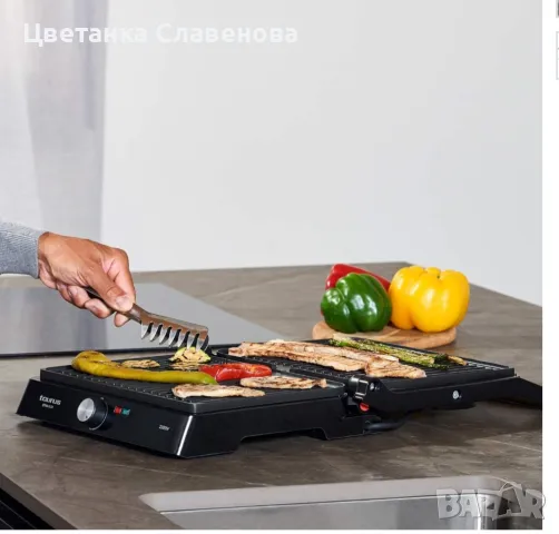 Бездимна скара- контактен грил Taurus  Etna inox 2200w, снимка 5 - Скари - 48250306