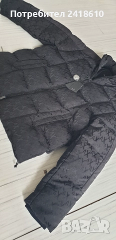  Armani Exchange A/X Monogram  Mens Down Jacket  Size L / XL ОРИГИНАЛ! Мъжко Зимно пухено Яке!, снимка 2 - Якета - 51834813