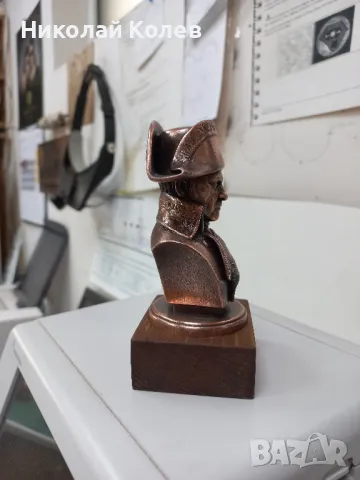 Статуетка-сувенир "бюст на Наполеон Бонапарт".Медна галванопластика., снимка 2 - Други ценни предмети - 48958242