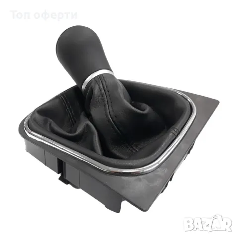 Топка за скоростен лост с маншон съвместима с VW Golf VVI 03-12 с 6 скорости - черна, снимка 3 - Аксесоари и консумативи - 48708831