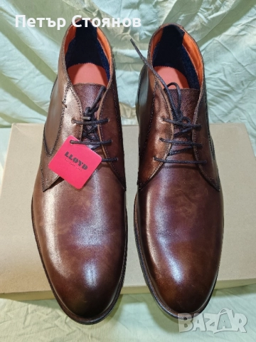 Eлегантни мъжки кларкове от естествена кожа Lloyd №46, снимка 5 - Мъжки боти - 51657148