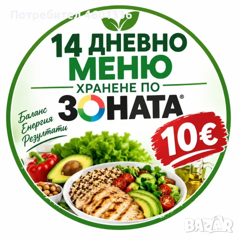 14 дневно меню за хранене по Зоната 