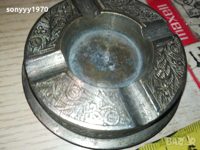 МЕТАЛЕН ПЕПЕЛНИК ОТ ГЕРМАНИЯ 2707251928, снимка 4 - Антикварни и старинни предмети - 51160084