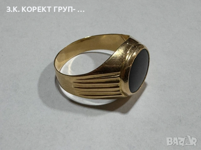 Мъжки златен пръстен 14К, снимка 3 - Пръстени - 53037177