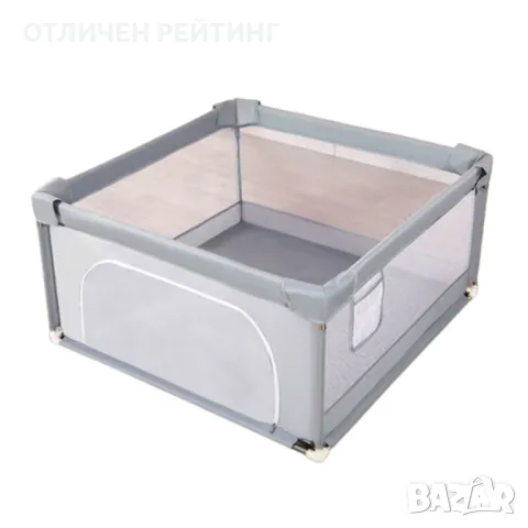 Детска Кошара За Игра на бебе 120 х 120 см, Сива, снимка 8 - Кошарки - 47572969