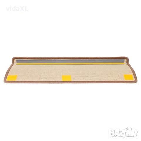 vidaXL Изтривалки за стълби, 30 бр., 65x21x4 см, кафяви, с правоъгълен кант, снимка 5 - Изтривалки - 56147153