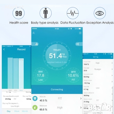 Аналитична интелигентна везна DATASCALE, снимка 3 - Везни - 52792834