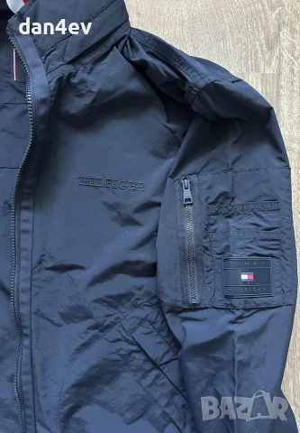 Преходно яке/ветровка Tommy Hilfiger Cotton Mix Stand Collar Jacket, снимка 11 - Якета - 54196005