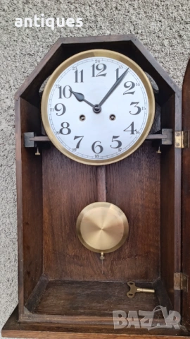 Стар стенен часовник - Mauthe - Germany -Антика - 1920" год., снимка 8 - Антикварни и старинни предмети - 53266969