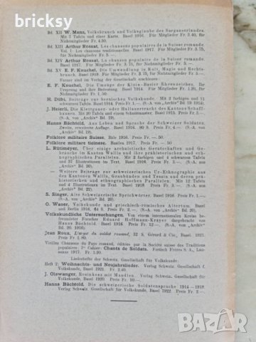 Швейцарски фолклорен архив къщи 1922 том 1, снимка 11 - Специализирана литература - 42459856