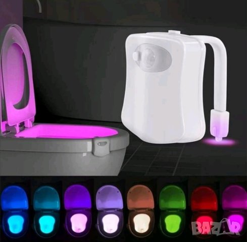 LED лампа за баня или тоалетна чиния с 8 цвята 