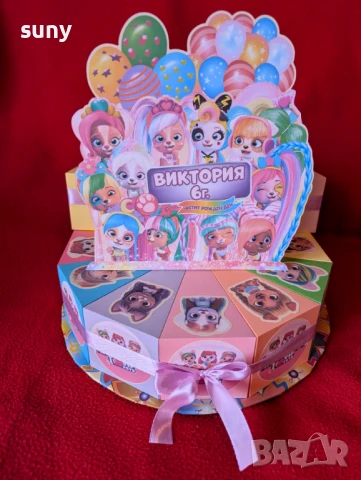 Картонена торта Лабубу, снимка 9 - Други - 50953314