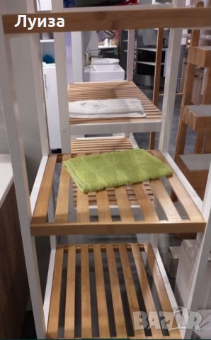 ПРОМО! Стабилна бамбукова етажерка за баня на 4 нива, снимка 4 - Етажерки - 30639852