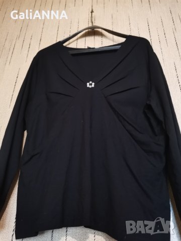 ЕЛЕГАНТНА БЛУЗА В ЧЕРНО РАЗМЕР 2XL , снимка 3 - Туники - 31905268