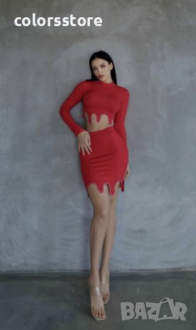 ДАМСКИ ЧЕРВЕН КОМПЛЕКТ BLING