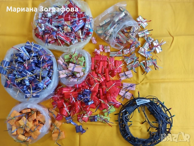 Коледни лампички, - Колетчета за декорация, - Материали за творчество10 вида