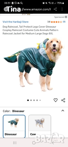 Нов дъждобран за голямо куче 