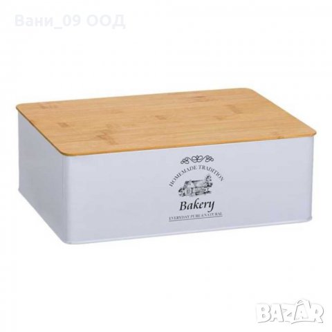 Красива кутия за сладки-бамбук и метал, снимка 1 - Аксесоари за кухня - 31555751
