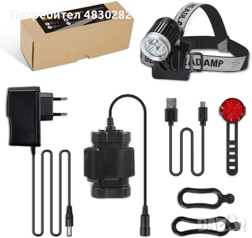 Лама-прожектор за Велосипед - GHB Bicycle Headlight MTB 3 T6 CREE XM-L 4000LM