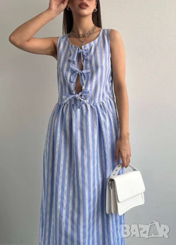 Рокля раие с панделки  , снимка 2 - Рокли - 50922614