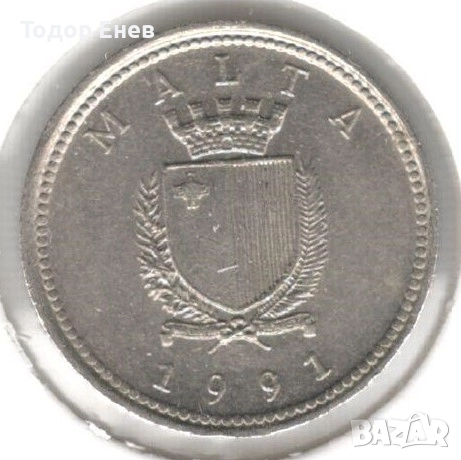 Malta-2 Cents-1991-KM# 94, снимка 2 - Нумизматика и бонистика - 52348391