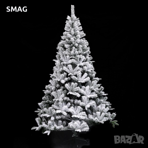 Коледна елха зелена със заснежена корона - 210см_1227297