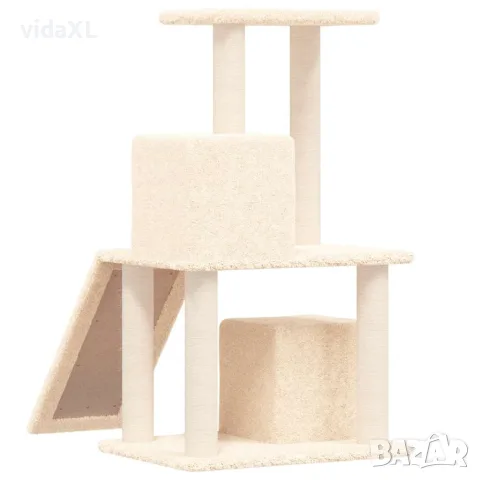 vidaXL Котешко дърво със сизалени стълбове, кремаво, 82 см, снимка 5 - За котки - 56146351