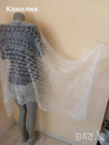 Шал от кози пух 