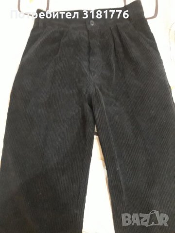 Детски джинси от едро кадифе. Нови.Цвят черен., снимка 1 - Панталони - 39828928