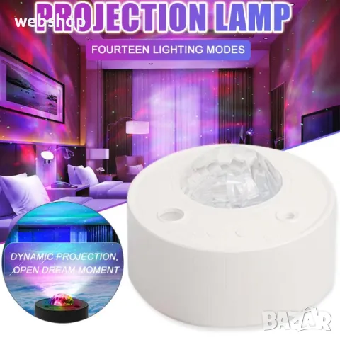 Детска Прожекционна лампа, Проектор звездно небе, Северно сияние, снимка 7 - Детски нощни лампи - 48094901