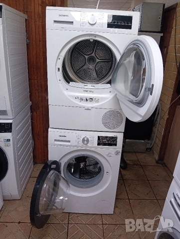 Комплект пералня и сушилня с термопомпа Сименс Siemens IQ500 A+++ 8кг 2 години гаранция!, снимка 3 - Перални - 53081349