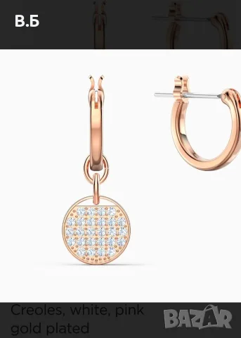 Обеци Swarovski , снимка 2 - Обеци - 56059556