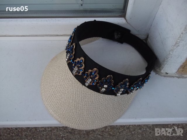 Шапка козирка обшита с камъни нова, снимка 2 - Шапки - 42526781