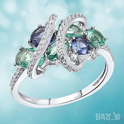 Дамски пръстен с циркони, снимка 2 - Пръстени - 39052795